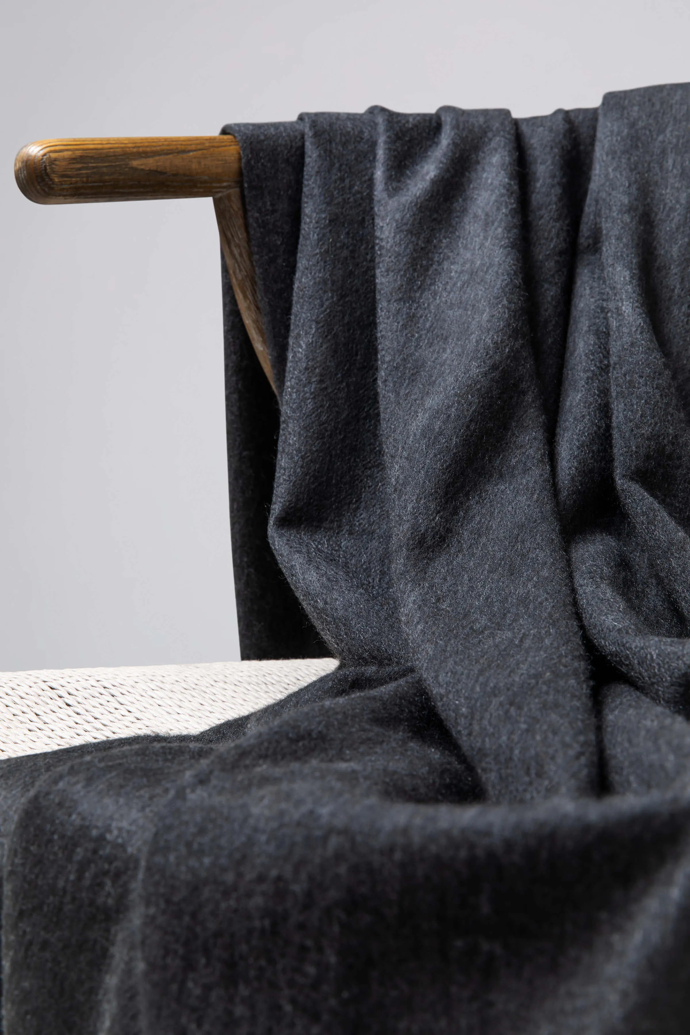 Charcoal Cashmere Throw