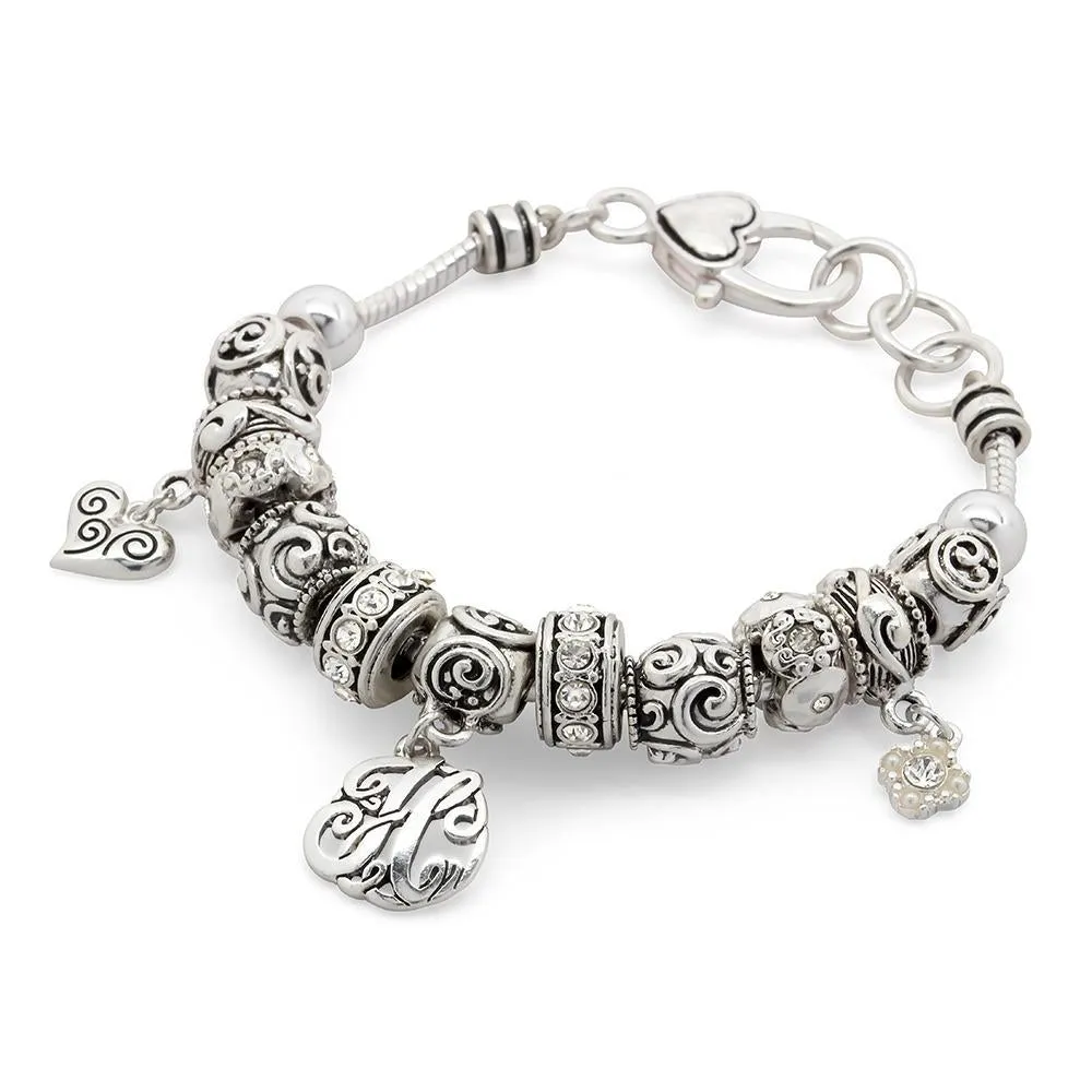 Charm Bracelet Initial H