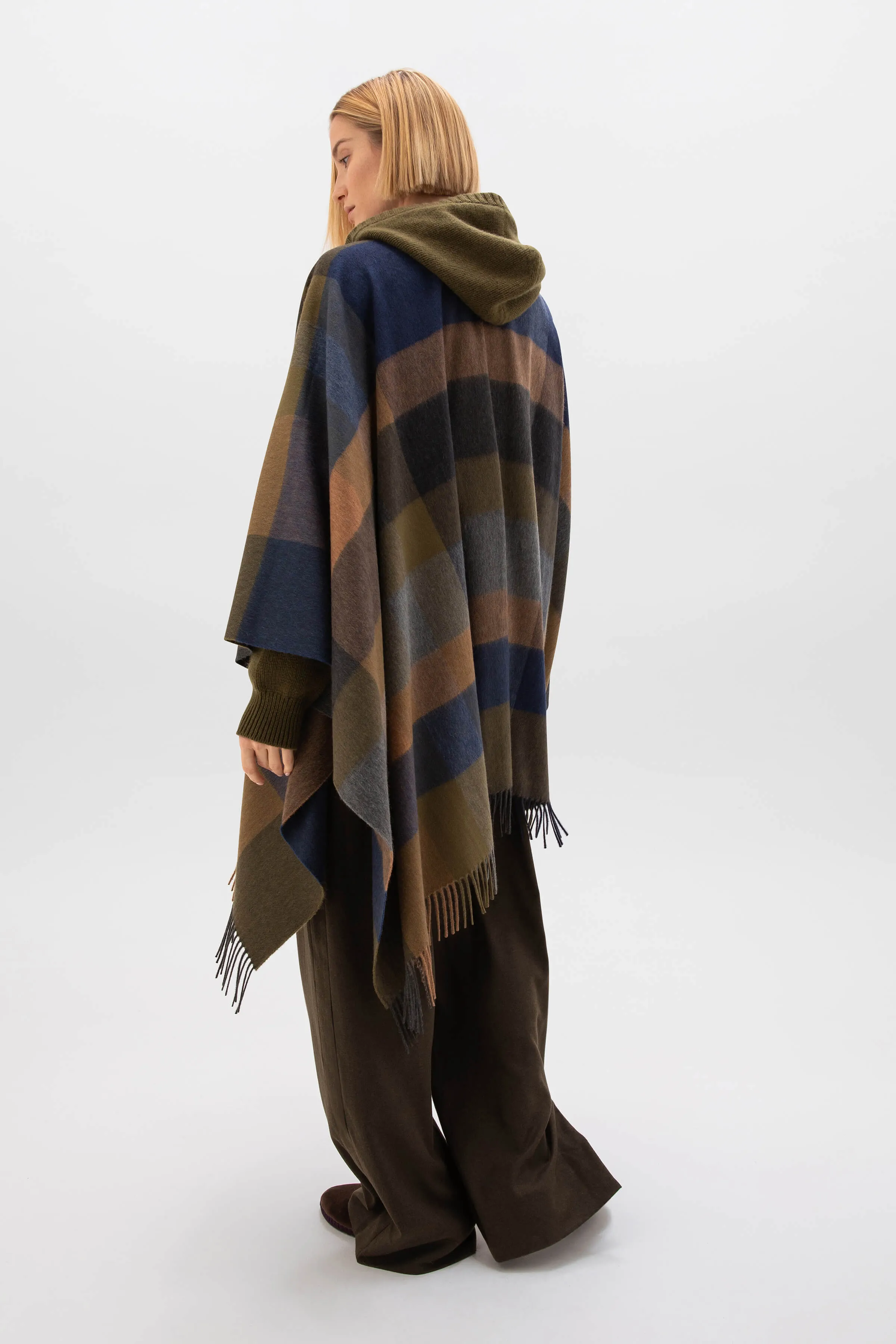 Check Cashmere Cape