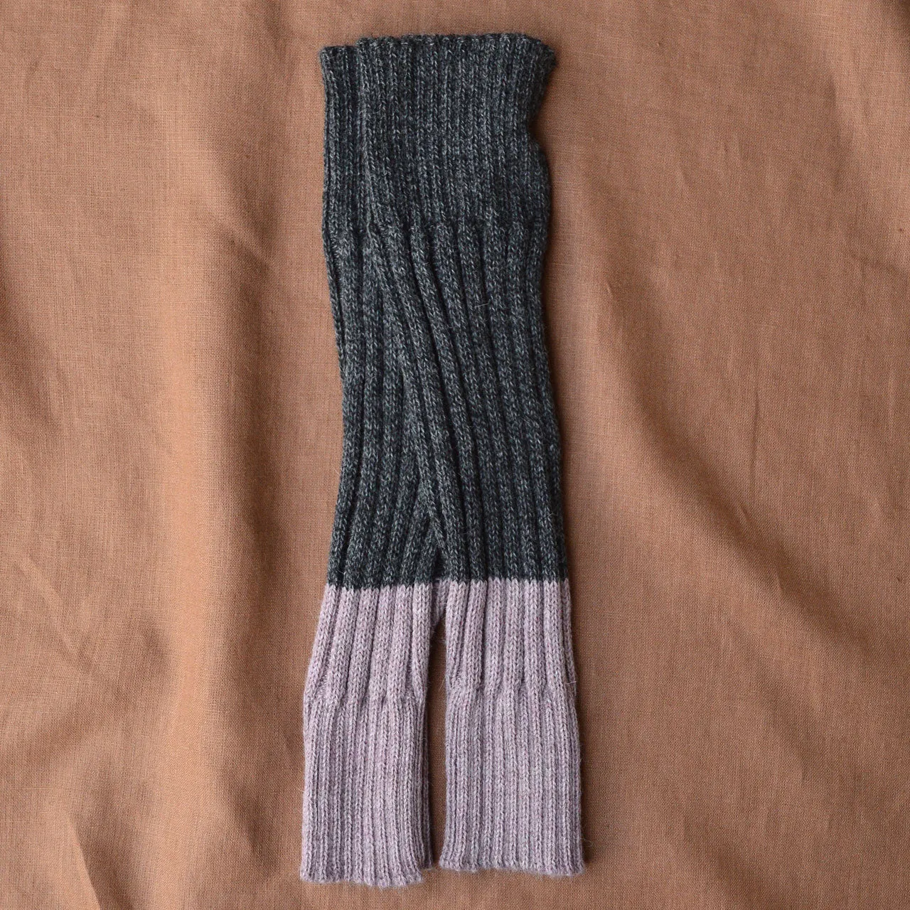 Chunky Rib Colourblock Legwarmers Armwarmers - 100% Baby Alpaca (Youth-Adults)