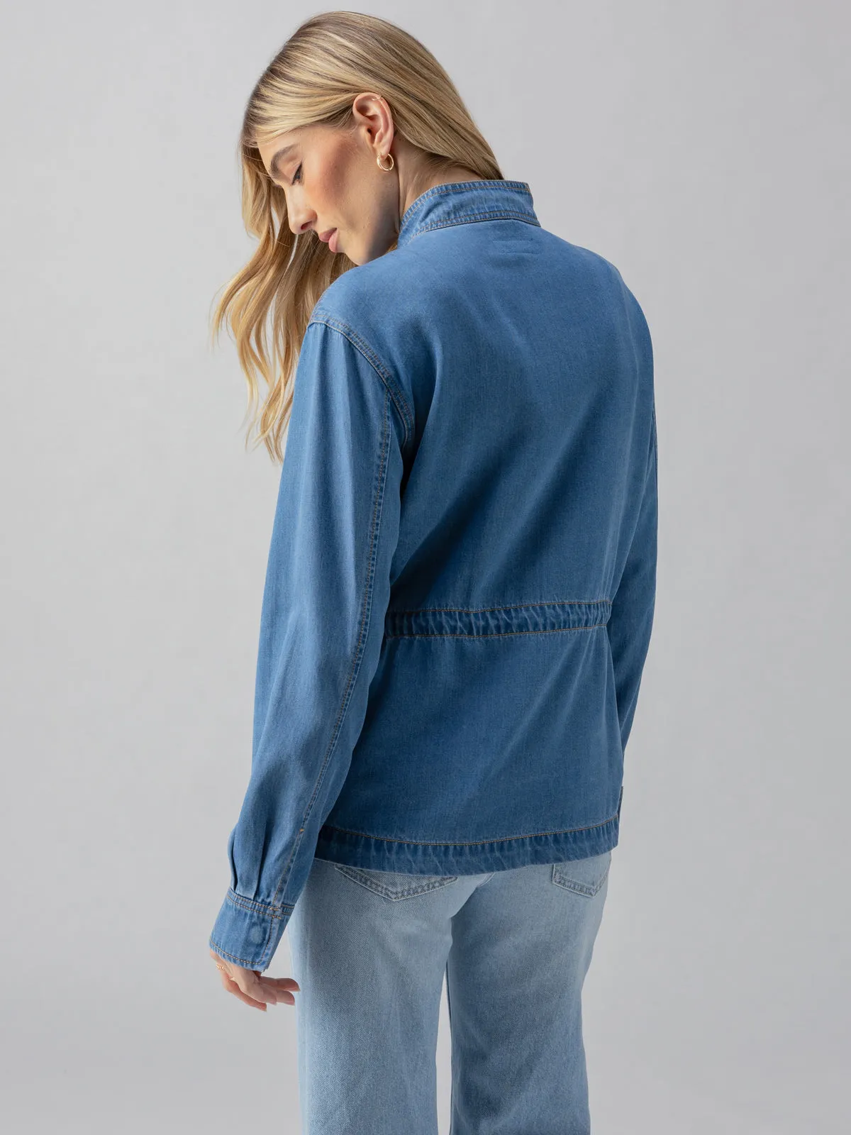 Cinched Surplus Denim Jacket Sun Drenched