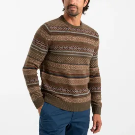 Duck Head Birch Fair Isle Merino Crewneck Sweater