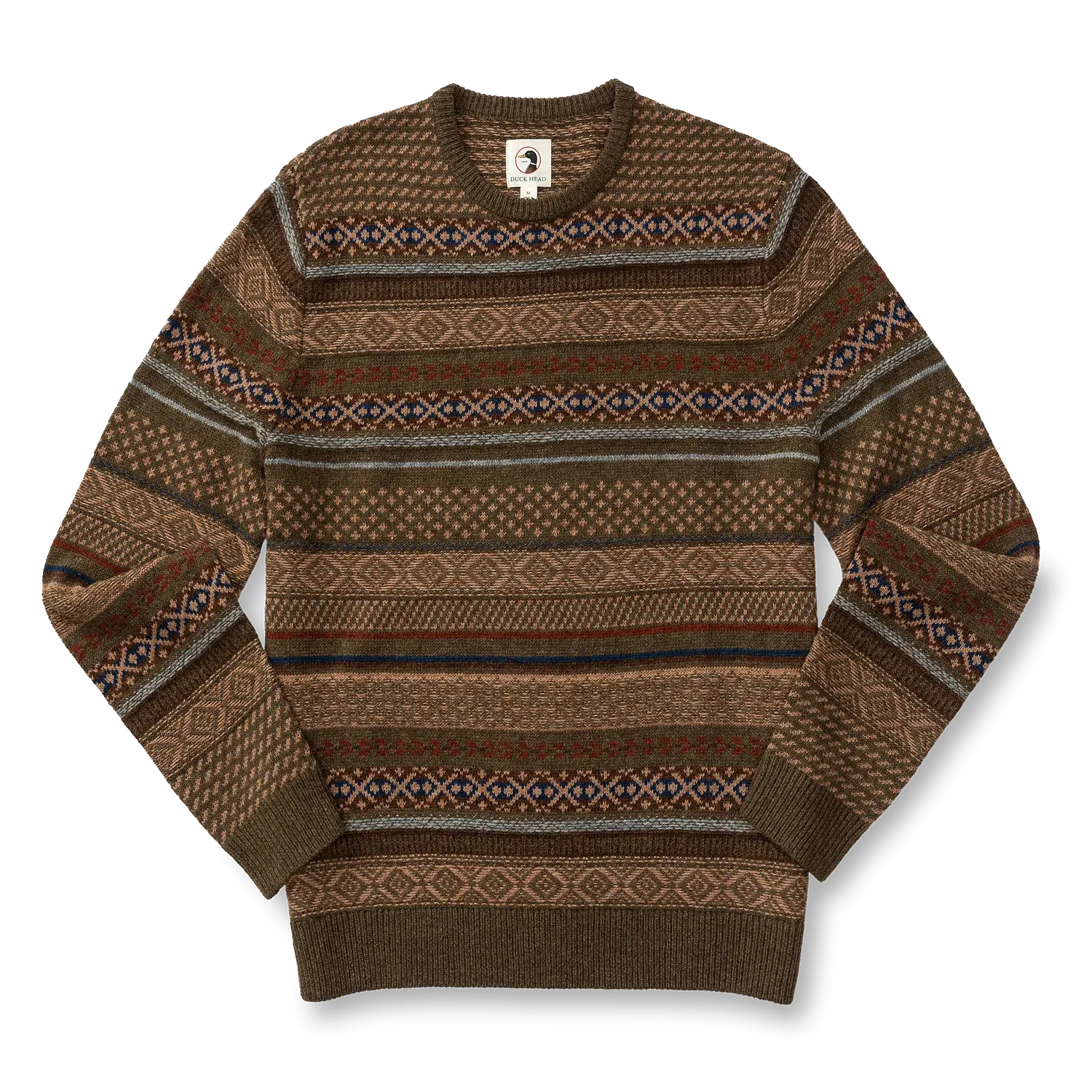 Duck Head Birch Fair Isle Merino Crewneck Sweater