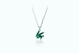 Electro Bunny Necklace (M) Silver Green