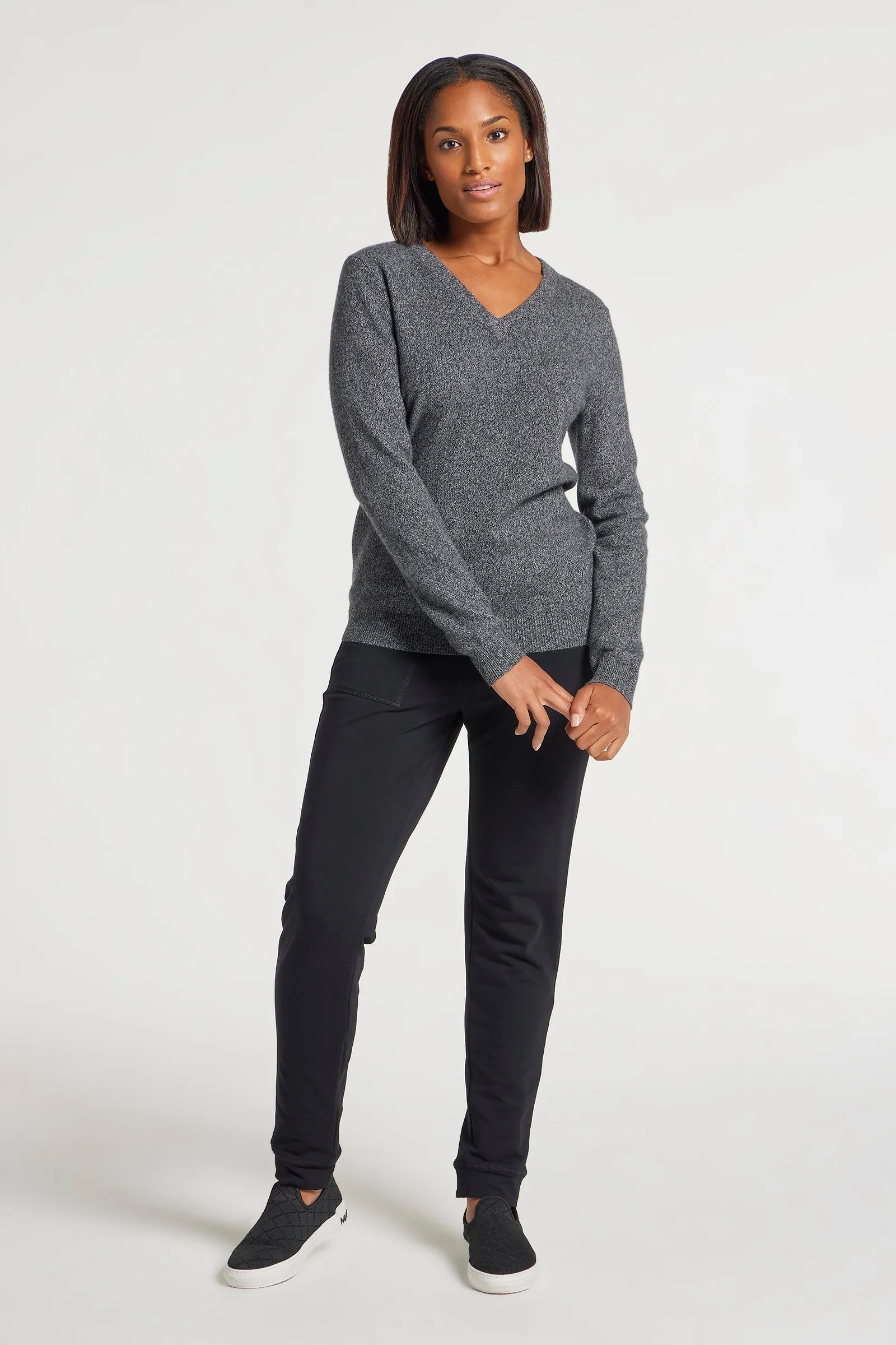 Etta V-Neck Cashmere Sweater Top