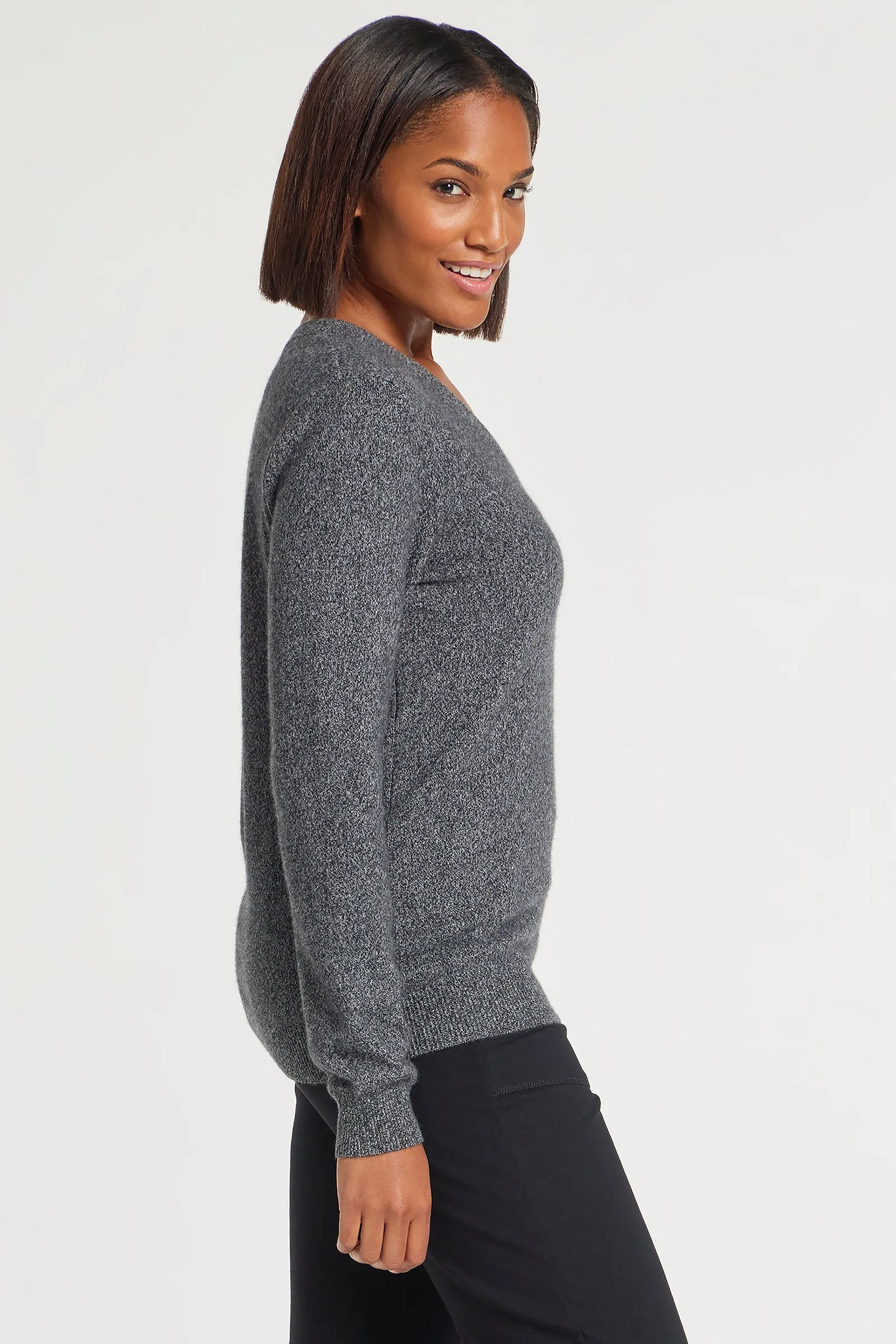 Etta V-Neck Cashmere Sweater Top