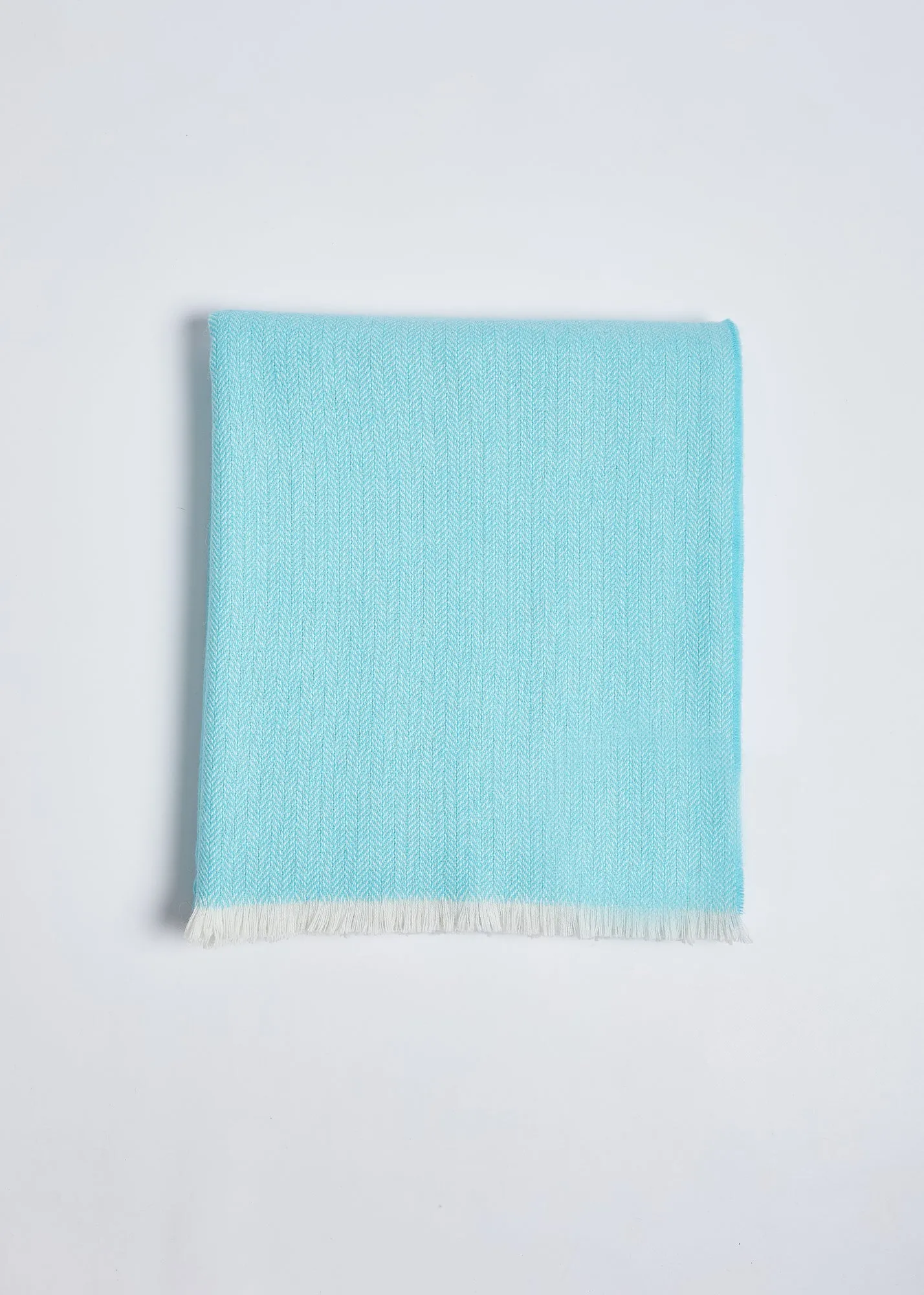 Foxford Extra Large Lambswool Throw Blanket - Turquoise