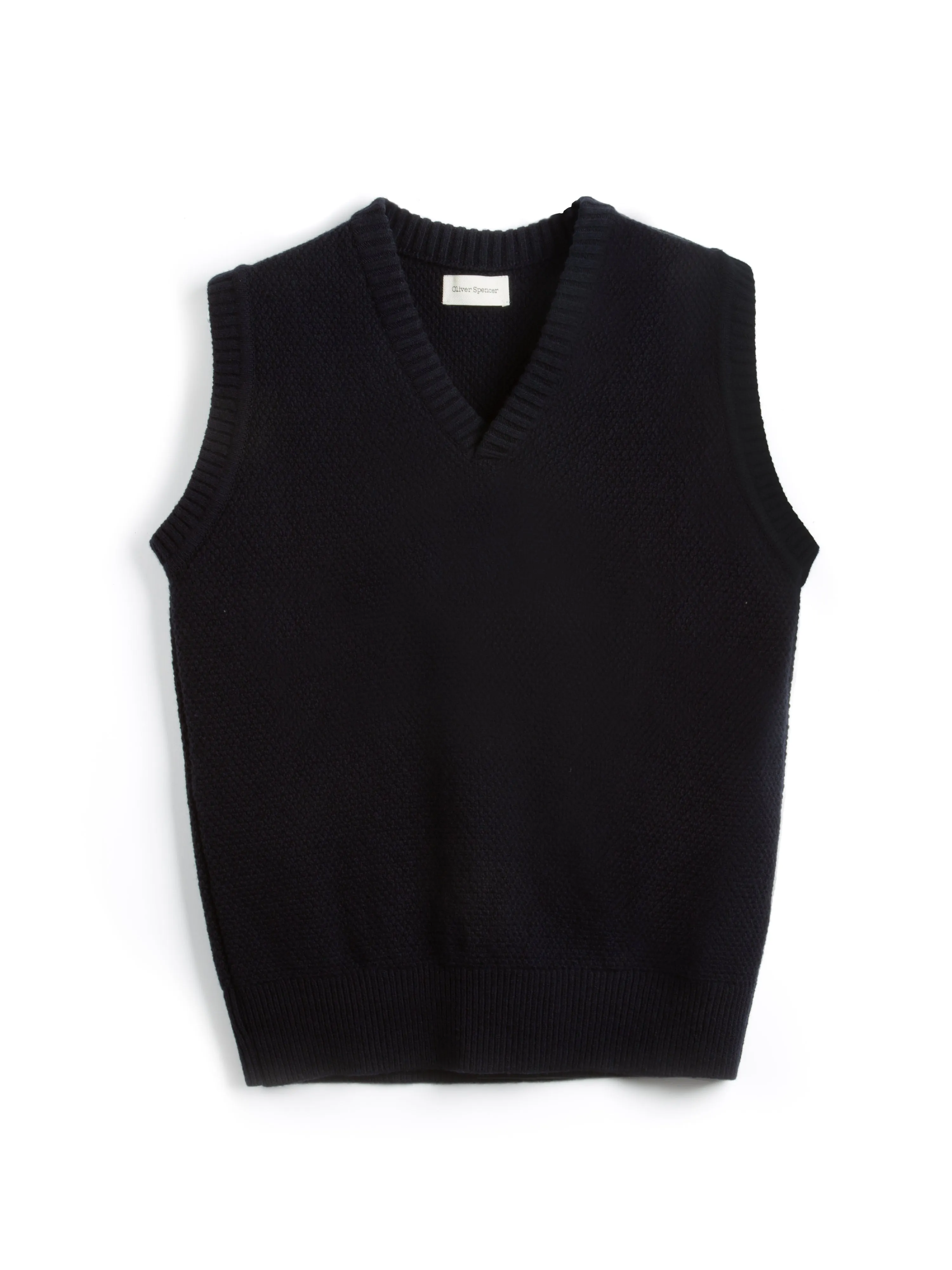 Graves V Neck Vest Bryant Navy