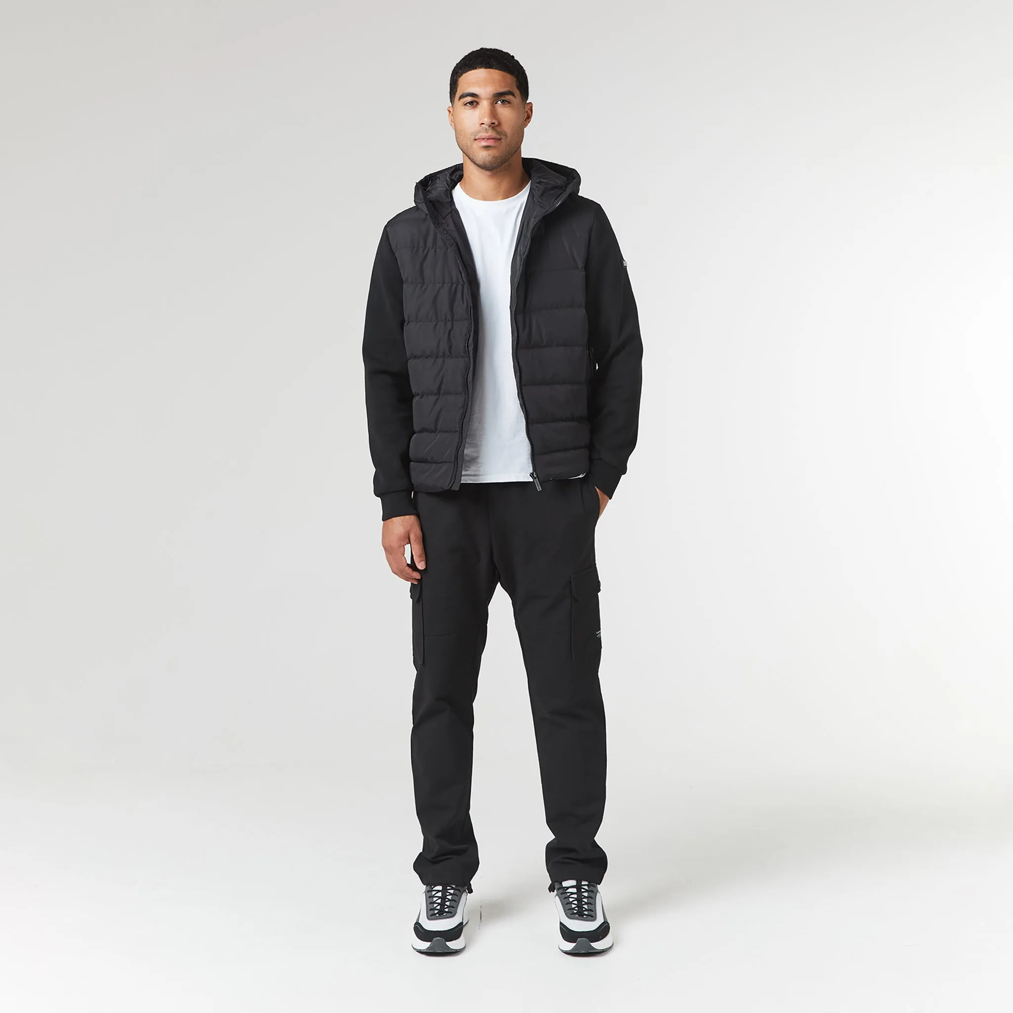 Hooded Hybrid Jacket | Black