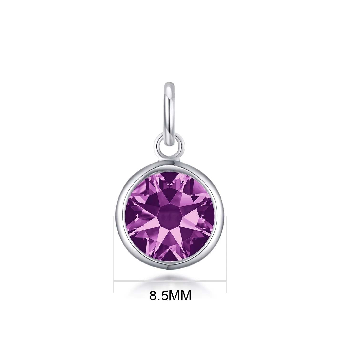 Initial P Necklace with Birthstone Charm Created with Zircondia® Crystals