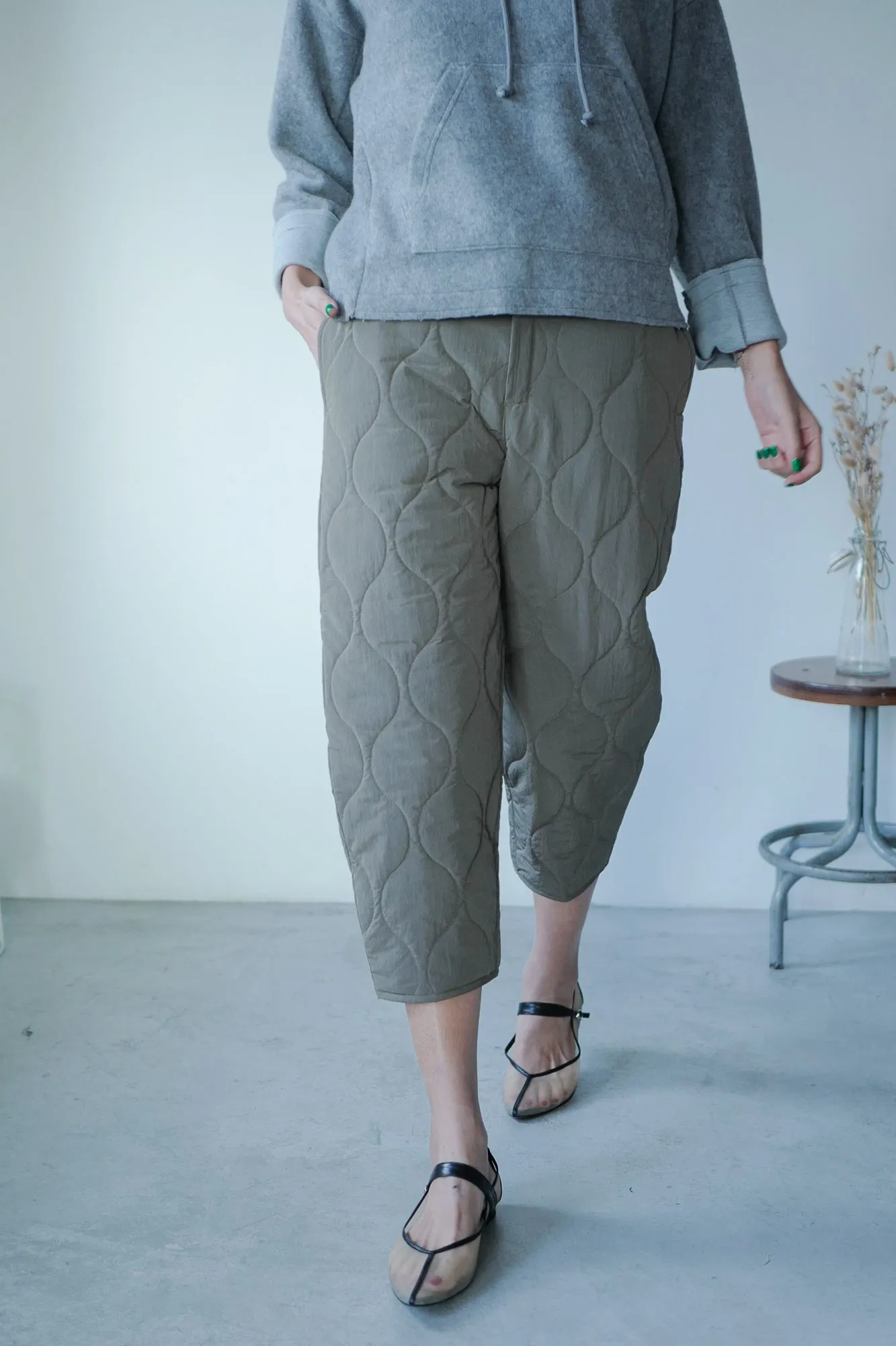 Khaki Quilted Shell Ballon Pants *BEST BUY*