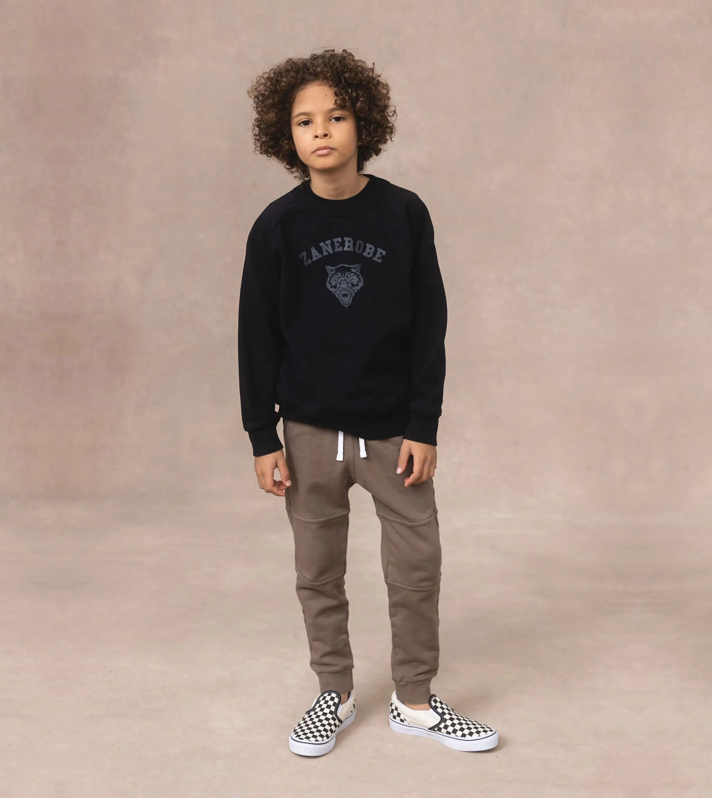 Kids Orgo Wolf Crew Black