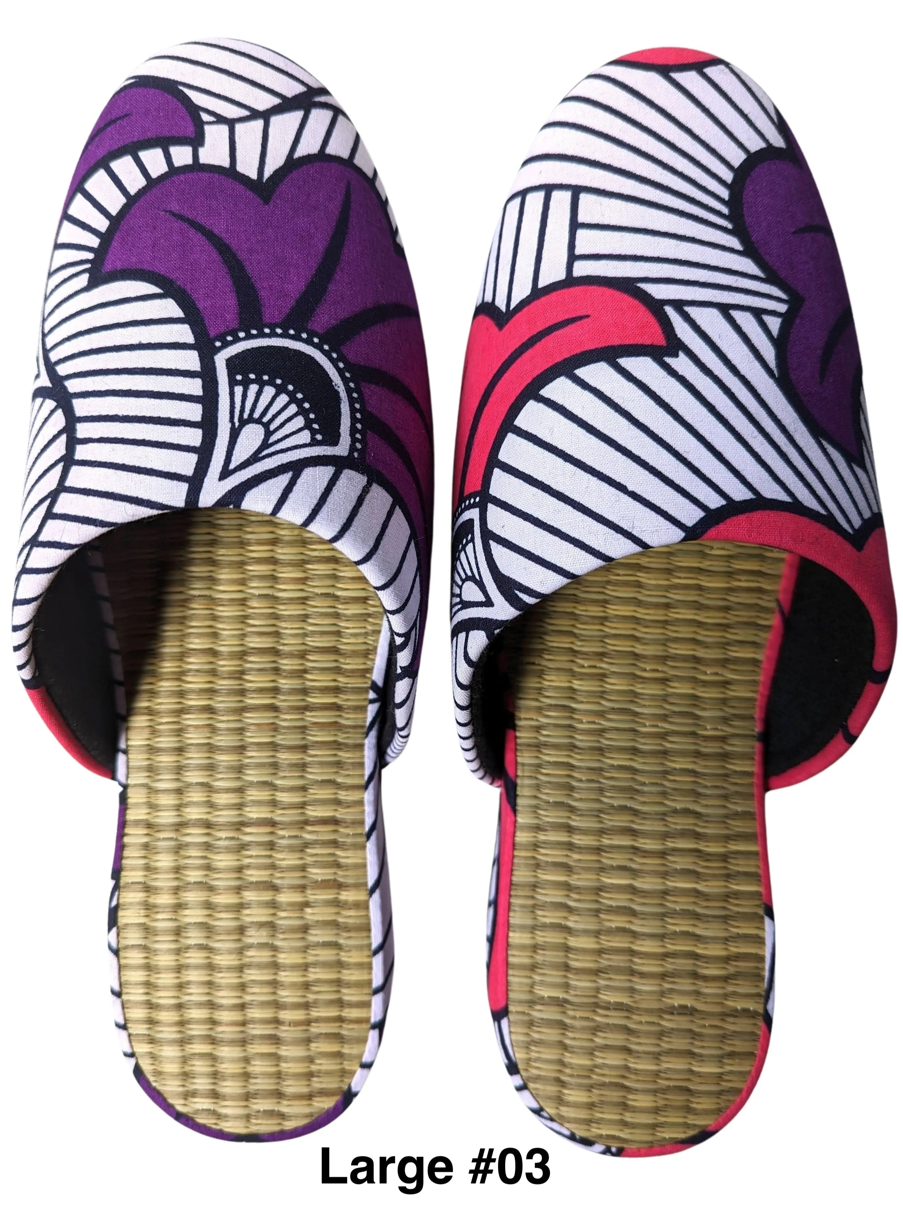 Large Tatami Print Mix Slippers 2024SS-L07