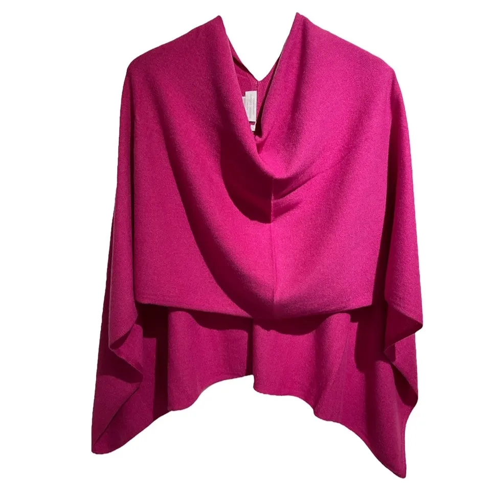 Magenta Cashmere Poncho