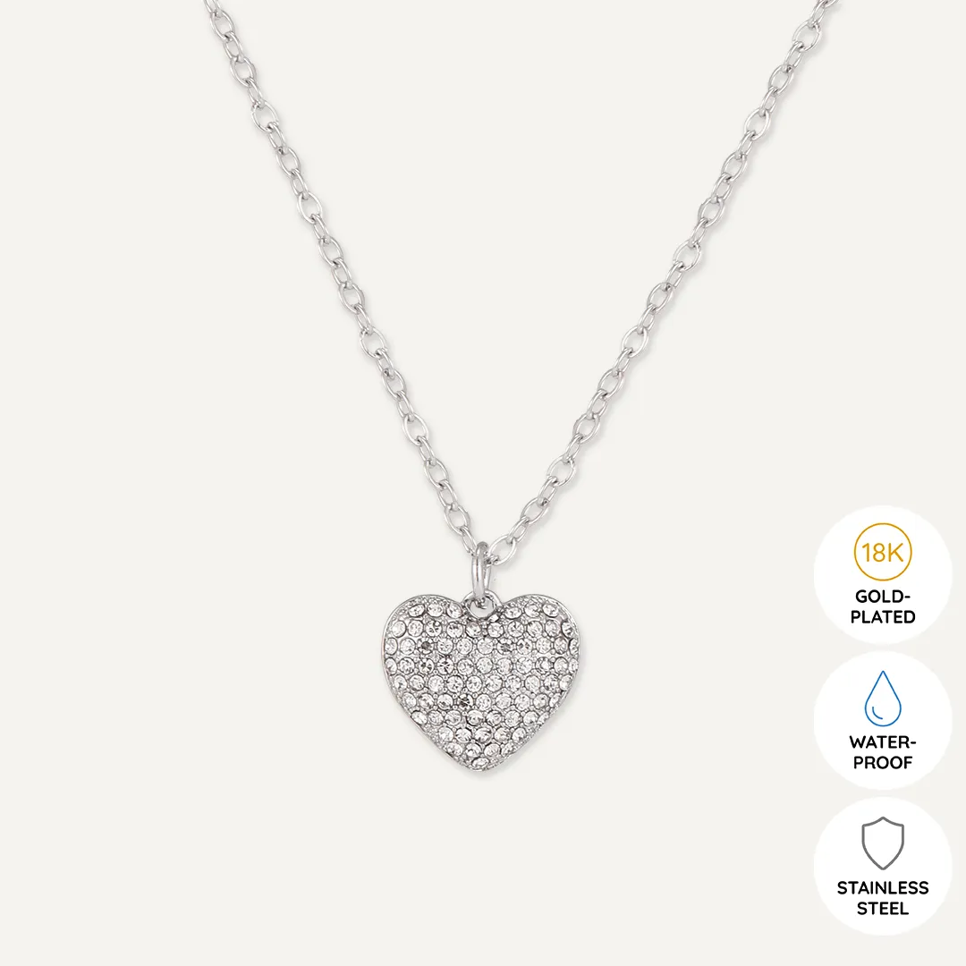 Memories: "AMAZING MOTHER-IN-LAW" | Heart Necklace | White Gold-Plated