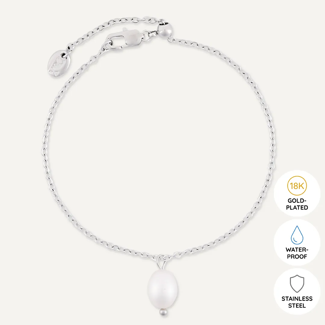 Memories: "BEAUTIFUL BRIDESMAID" | Pearl Bracelet | White Gold-Plated