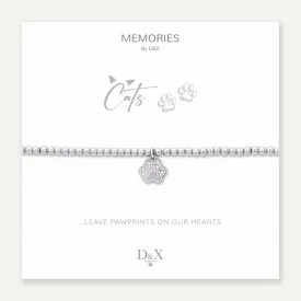 Memories: "CATS…" | Cat Bracelet | White Gold-Plated