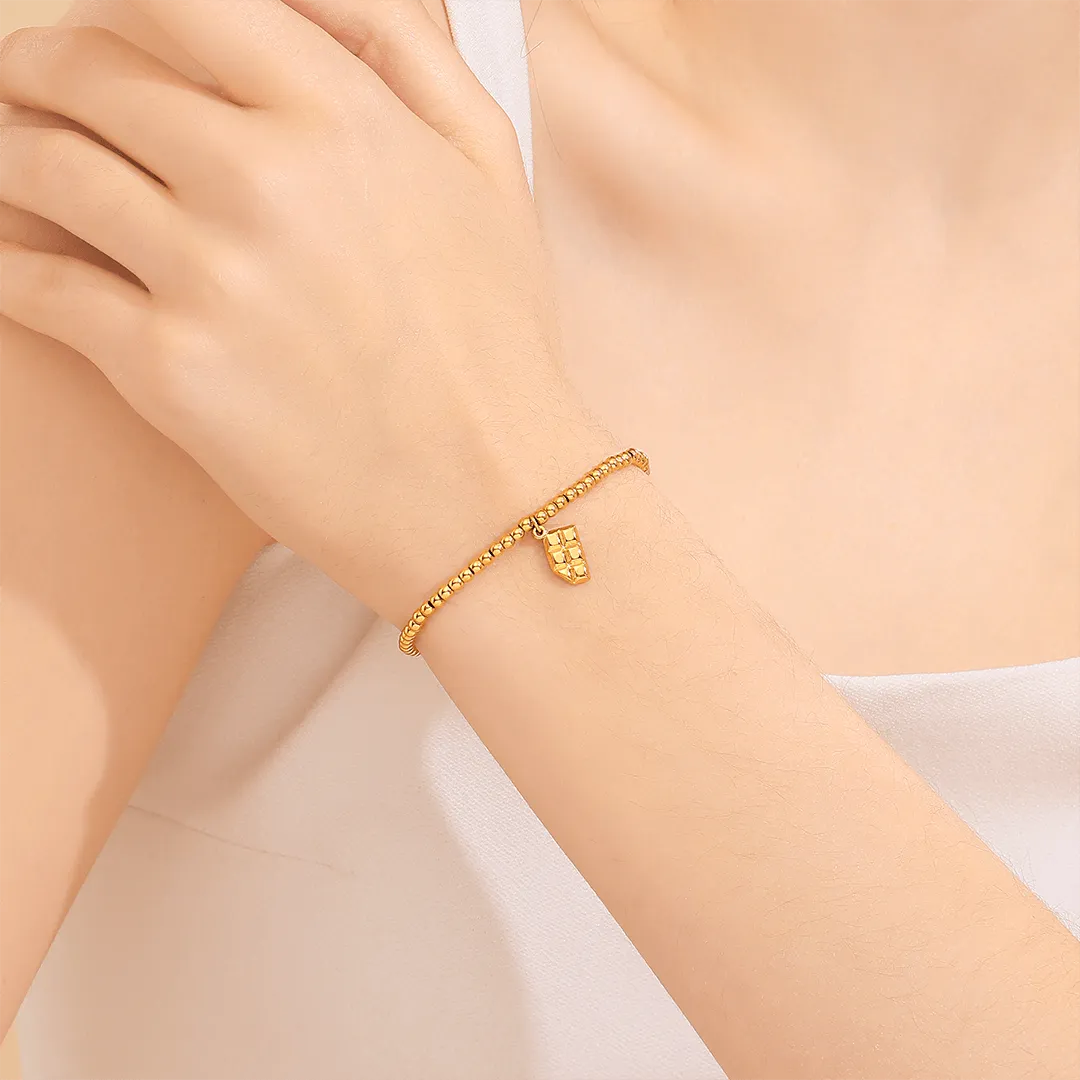 Memories: "CHOCOHOLIC" | Chocolate Bar Bracelet | 18K Gold-Plated