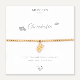 Memories: "CHOCOHOLIC" | Chocolate Bar Bracelet | 18K Gold-Plated