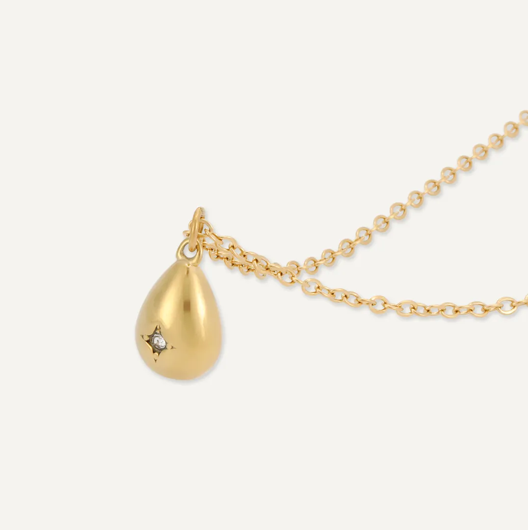 Memories: "HAPPY EASTER" | Easter Egg Necklace | 18K Gold-Plated