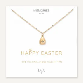 Memories: "HAPPY EASTER" | Easter Egg Necklace | 18K Gold-Plated