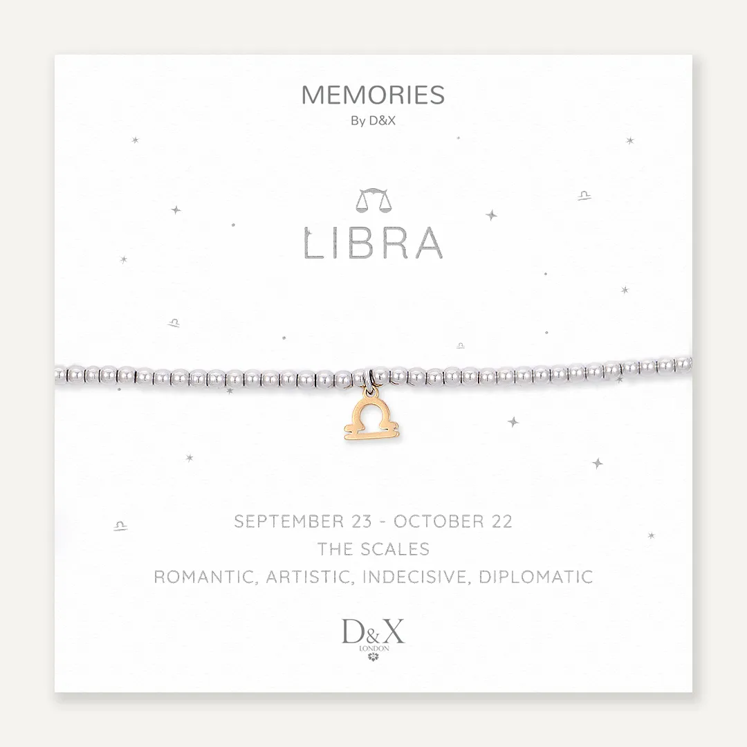 Memories: "LIBRA" | The Scales Bracelet | White Gold & 18K Gold-Plated