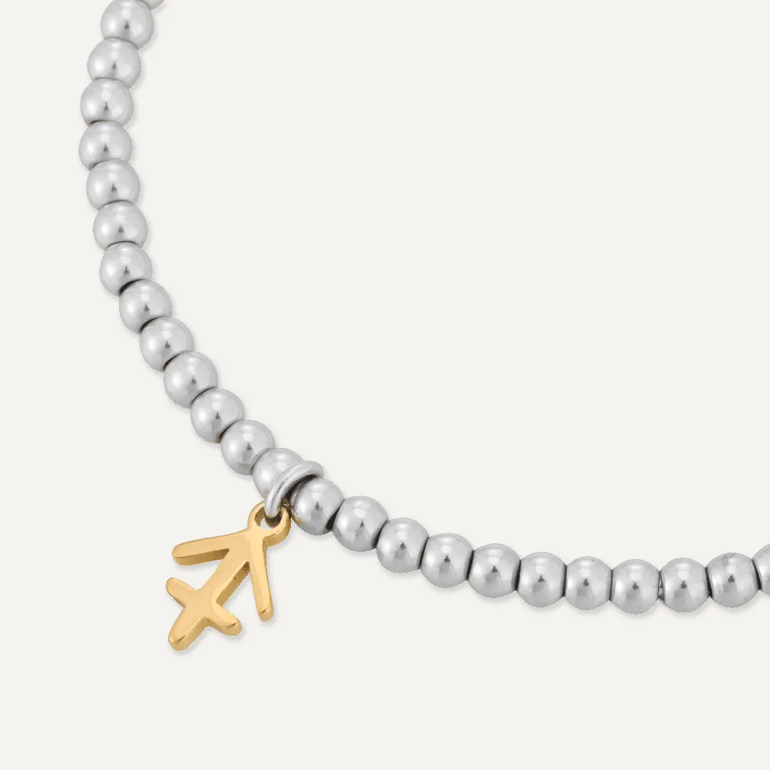 Memories: "SAGITTARIUS" | The Archer Bracelet | White Gold & 18K Gold-Plated