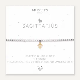 Memories: "SAGITTARIUS" | The Archer Bracelet | White Gold & 18K Gold-Plated