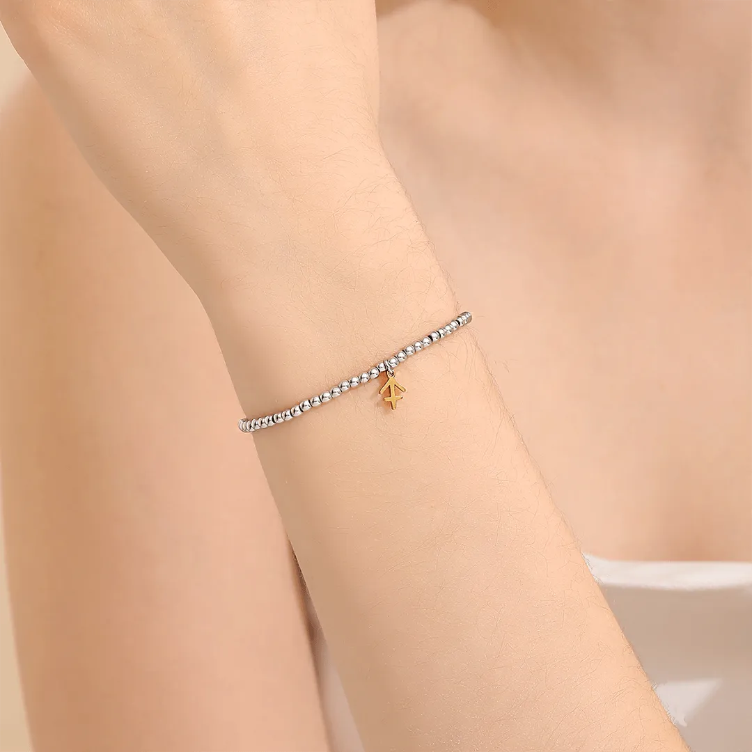 Memories: "SAGITTARIUS" | The Archer Bracelet | White Gold & 18K Gold-Plated