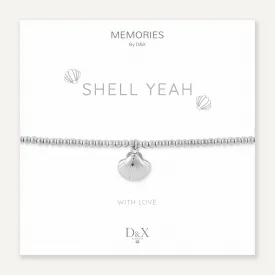 Memories: "SHELL YEAH" | Sea Shell Bracelet | White Gold-Plated