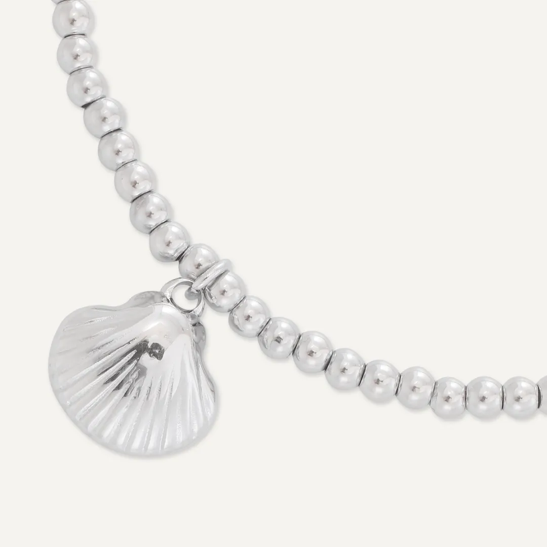 Memories: "SHELL YEAH" | Sea Shell Bracelet | White Gold-Plated