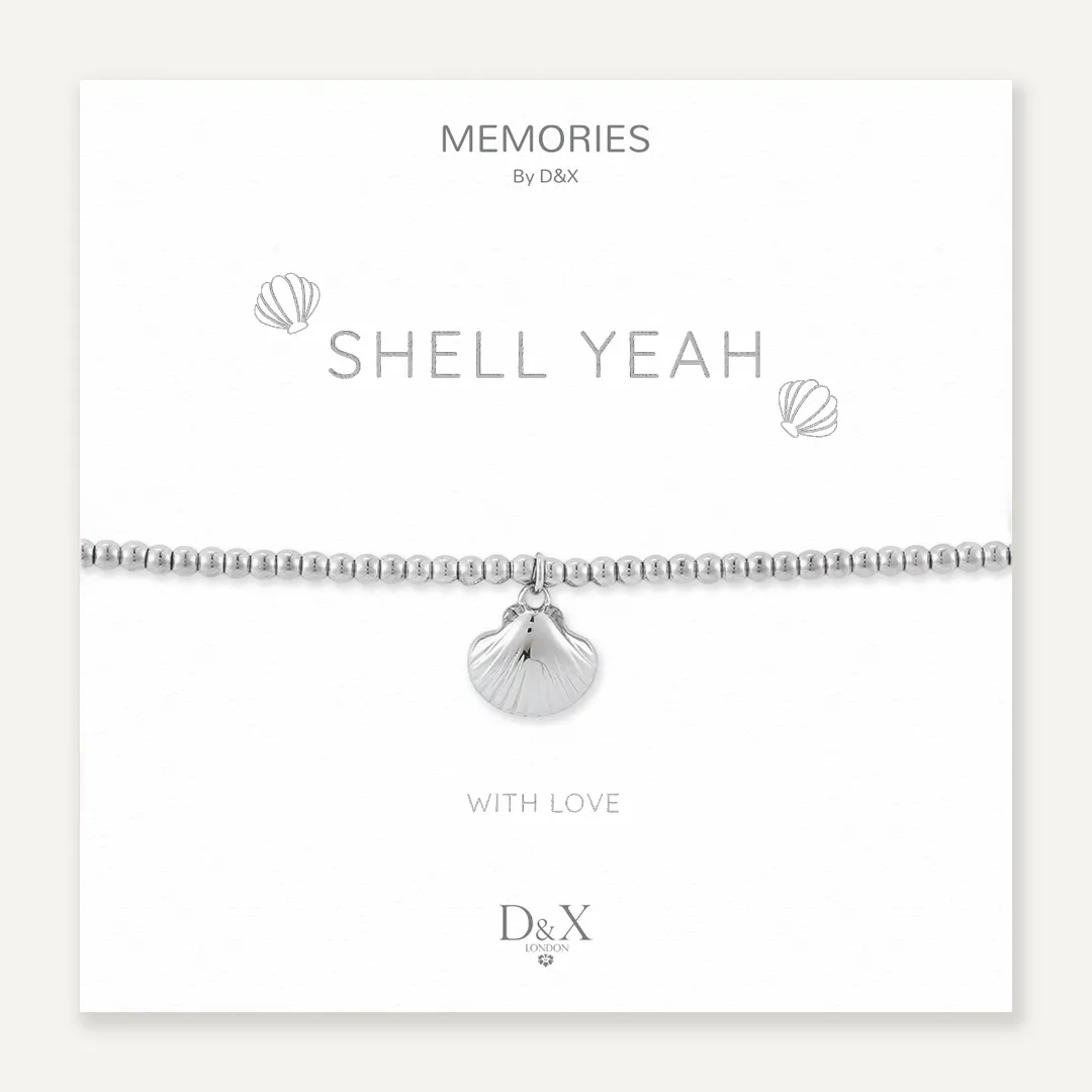 Memories: "SHELL YEAH" | Sea Shell Bracelet | White Gold-Plated