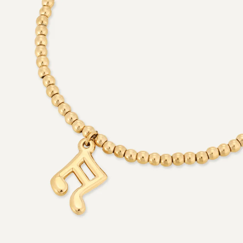 Memories: "TAKE NOTE" | Music Note Bracelet | 18K Gold-Plated