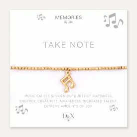 Memories: "TAKE NOTE" | Music Note Bracelet | 18K Gold-Plated