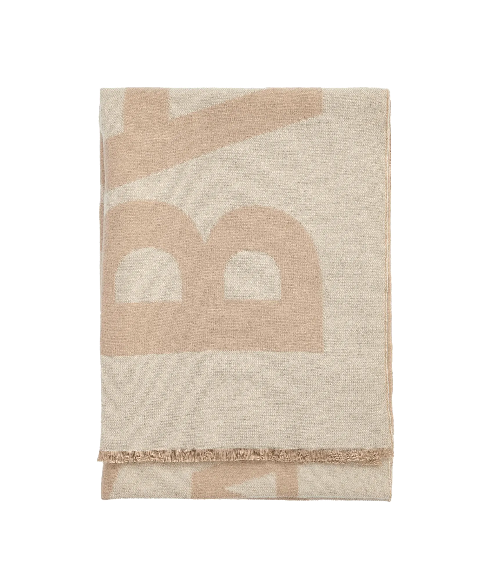 Milla Logo Wrap Scarf - Cream