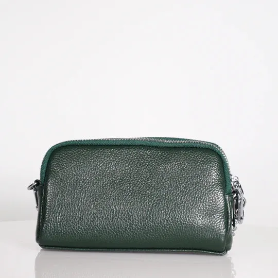 Minx Dial Up Forest Green Leather Bag