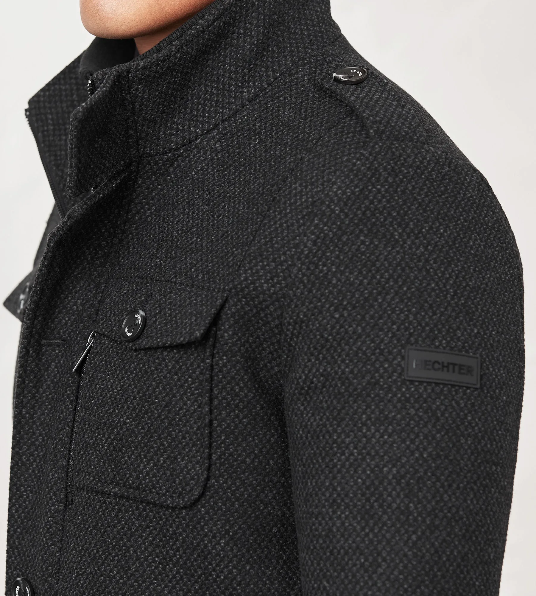 Modern Fit Mid-Length Field Coat with Bib