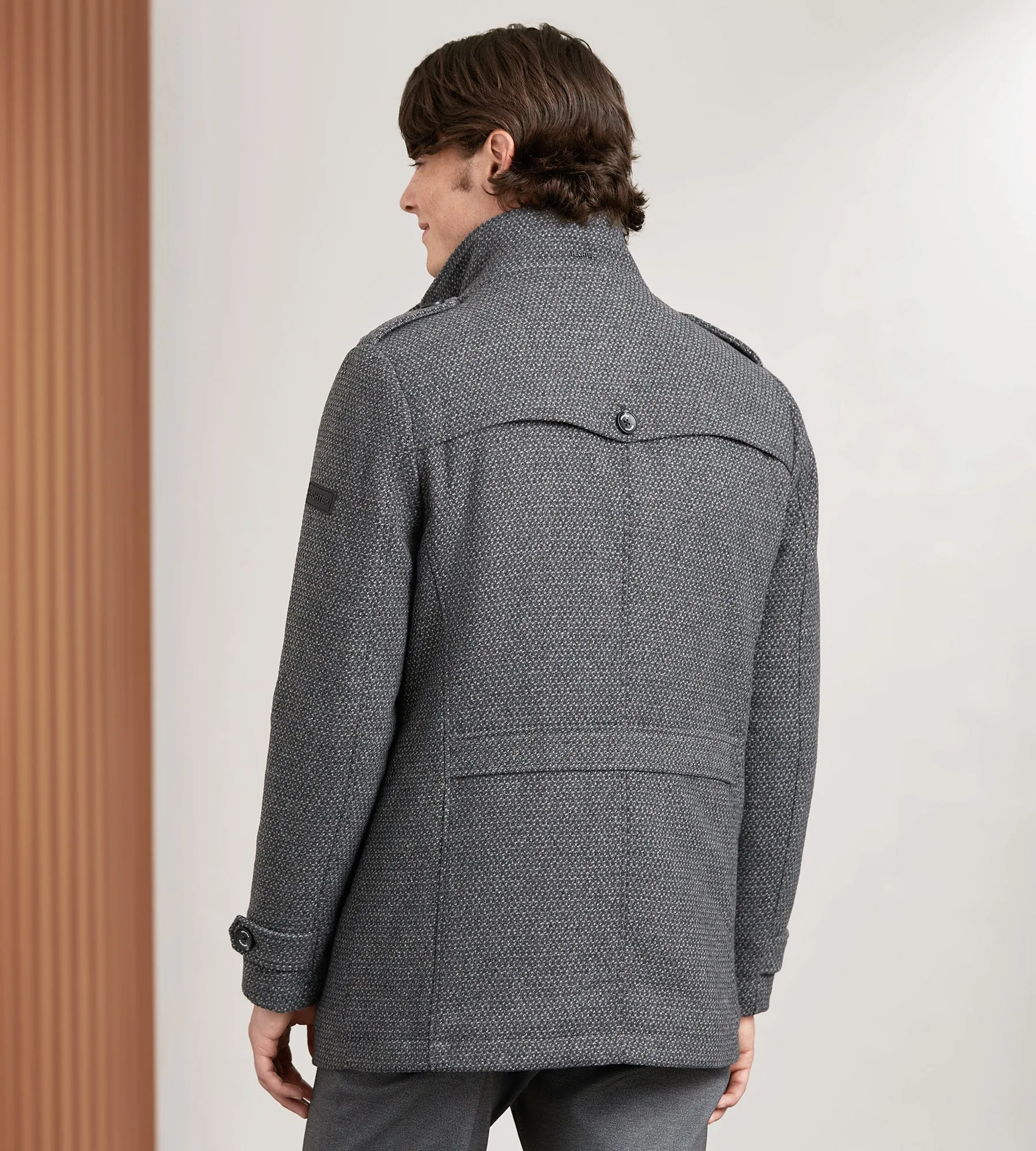 Modern Fit Mid-Length Field Coat with Bib