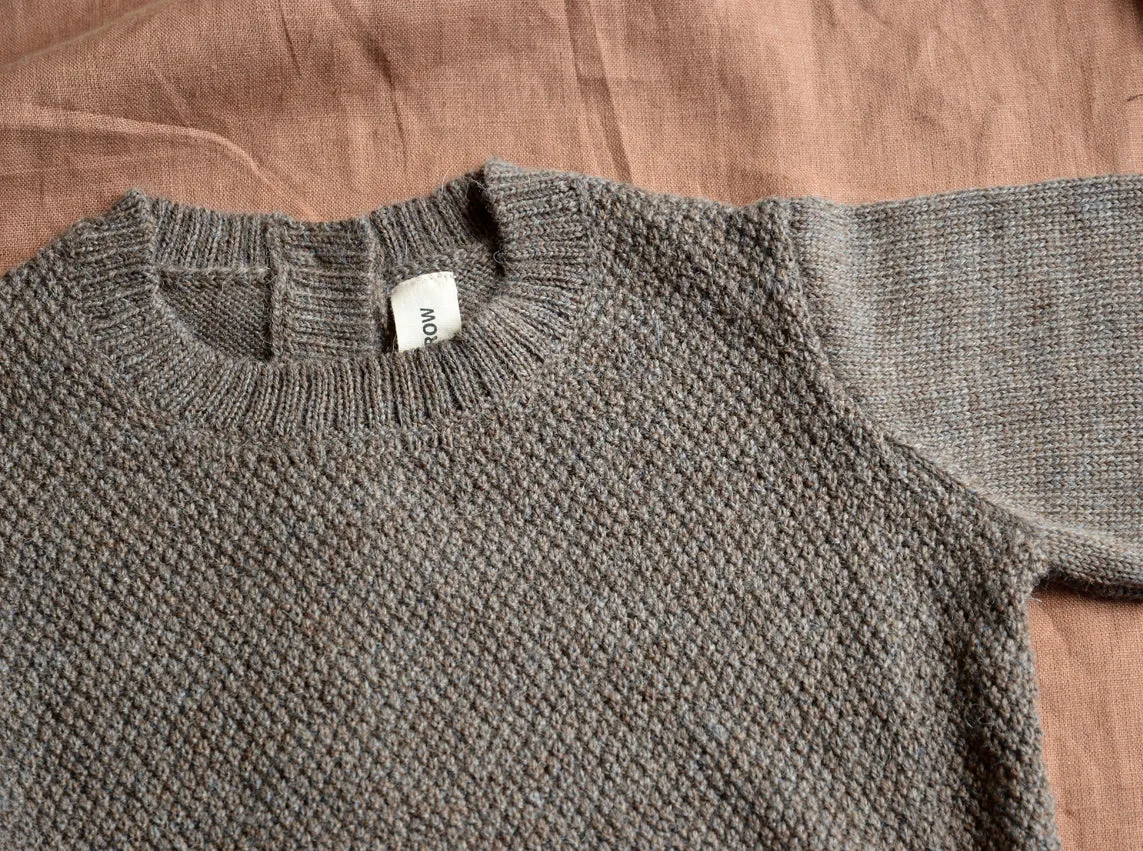 Moss Stitch Jumper - Alpaca/Merino - Cedar (18m-8y)