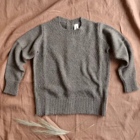 Moss Stitch Jumper - Alpaca/Merino - Cedar (18m-8y)