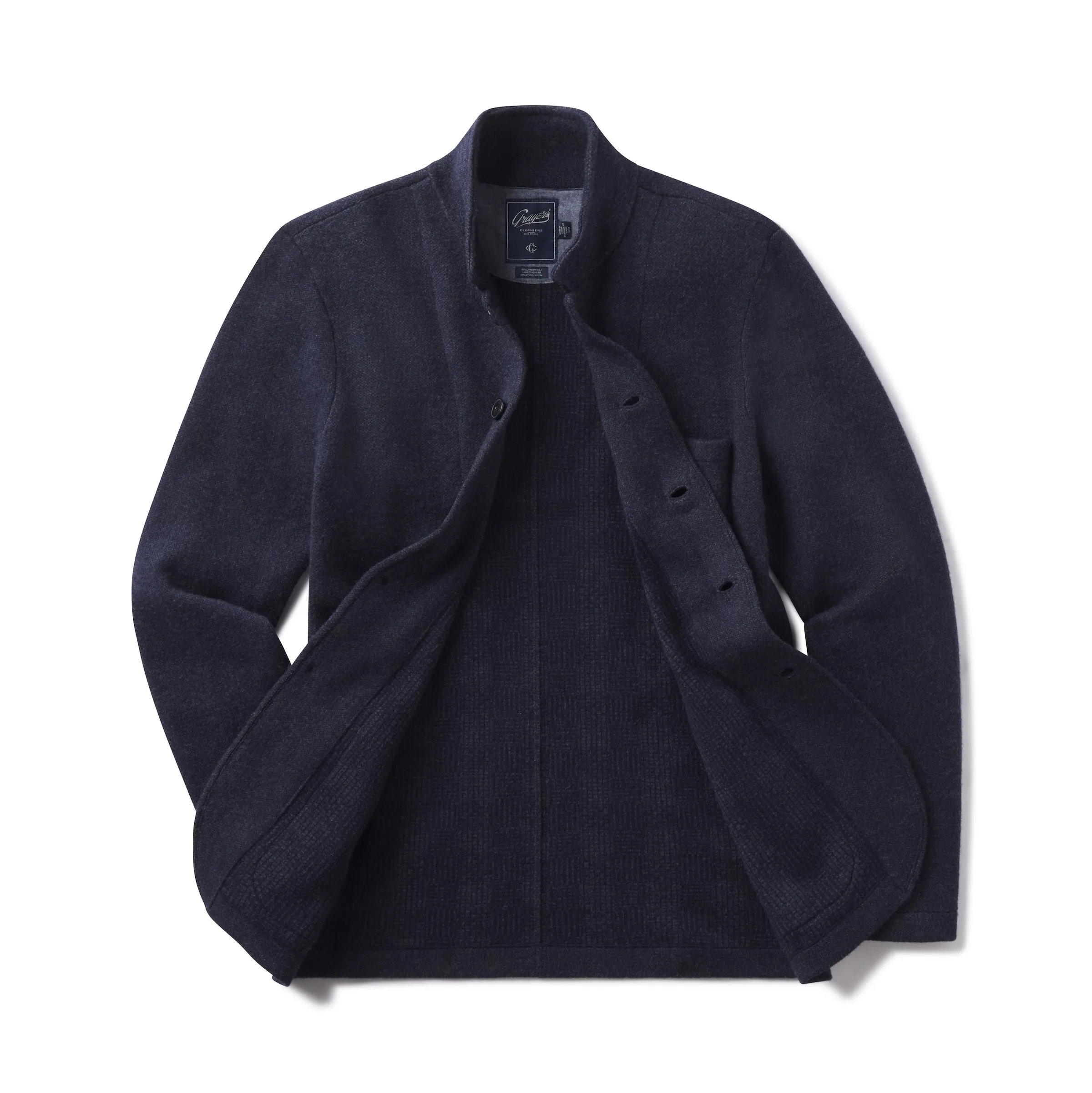 Nelson Jacquard Swacket - Navy