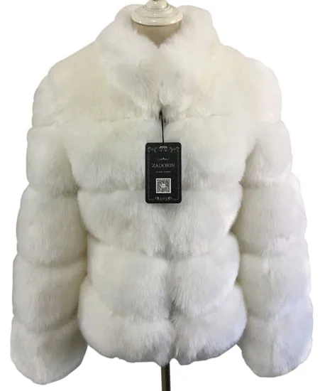 New Arrival Fashion Coats Faux Women Winter Fur Collar Warm Hood Cotton Coat Women Clothes