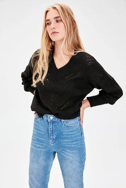 Noelle Balloon Sleeve Knit Sweater