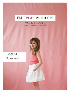 Paper Bag Play Skirt Digital (PDF) Pattern