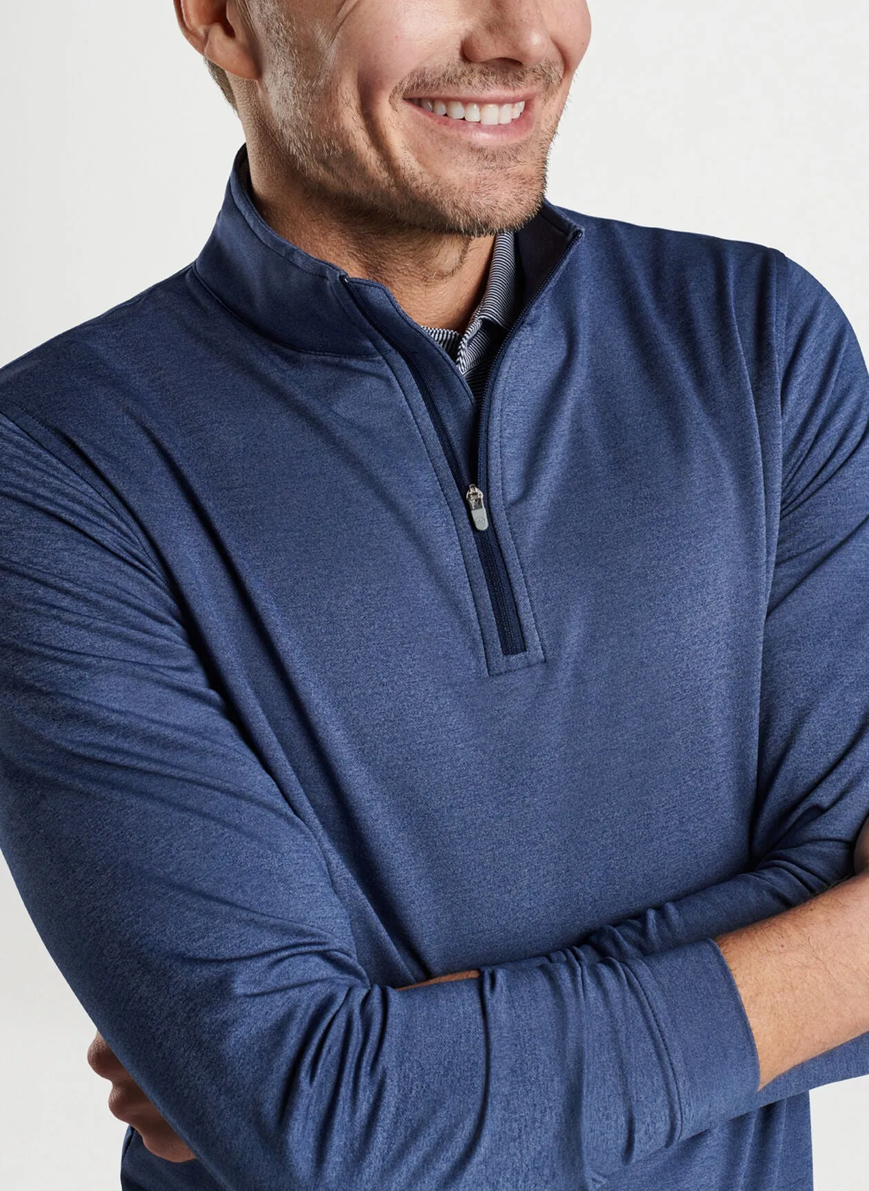 Peter Millar Perth Performance Melange Quarter-Zip