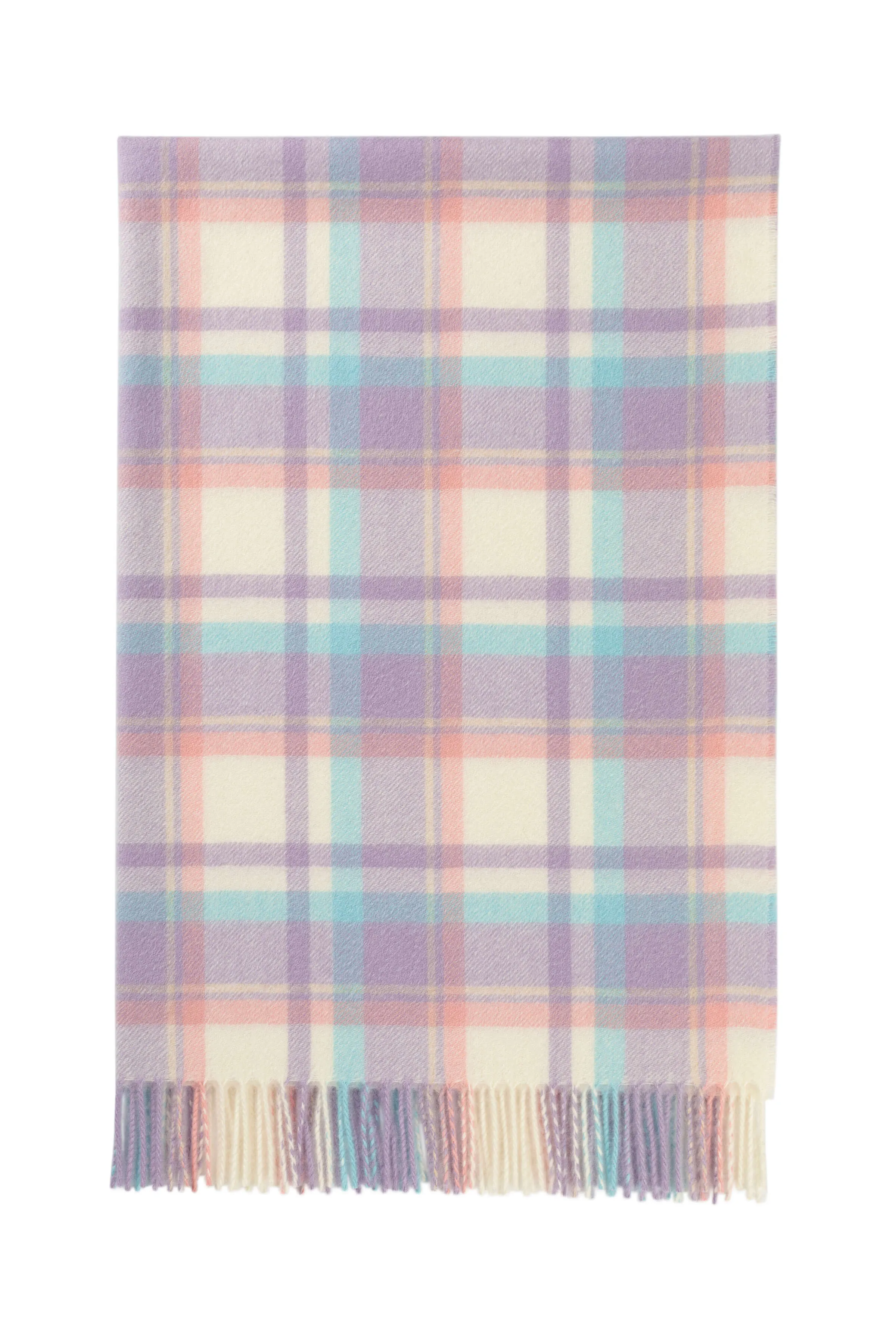 Pink Check Cashmere Baby Blanket