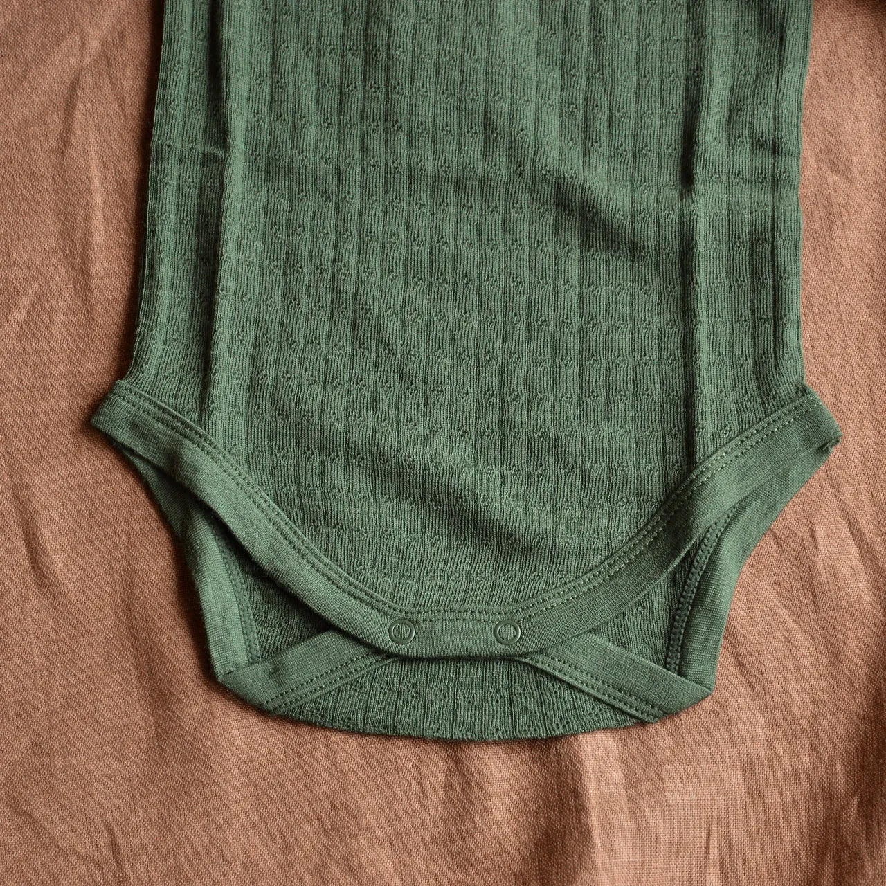 Pointelle Baby Body Longsleeve - 100% Organic Merino (0-2y)