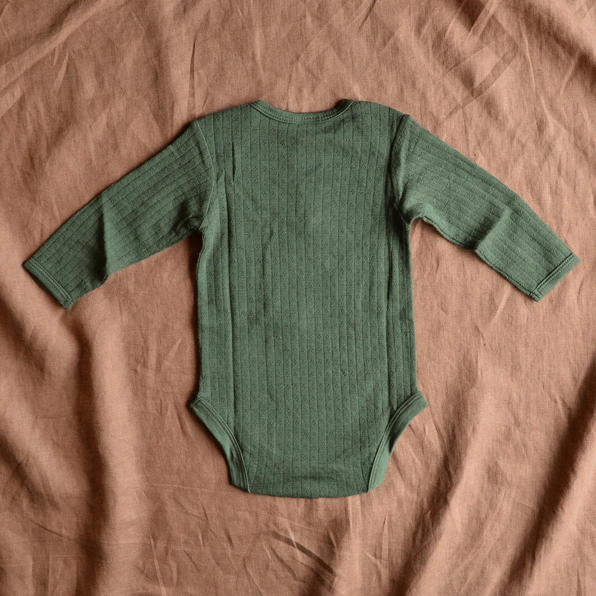 Pointelle Baby Body Longsleeve - 100% Organic Merino (0-2y)