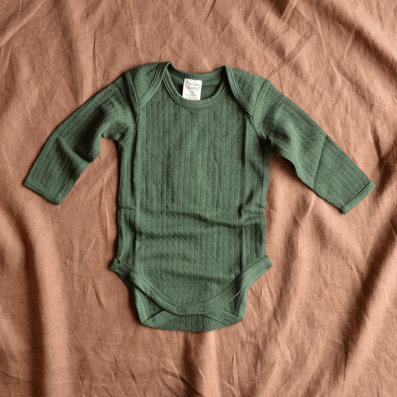 Pointelle Baby Body Longsleeve - 100% Organic Merino (0-2y)