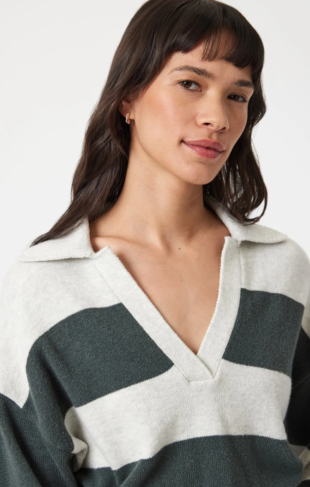 POLO PULLOVER SWEATER IN URBAN CHIC STRIPE